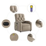 vidaXL Fauteuil de massage inclinable électrique cappuccino similicuir