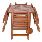 Salon de jardin 5 pièces bois d'acacia naturel 03_0010532