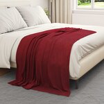 vidaXL Jeté Rouge Bordeaux 170 x 130 cm Toison