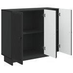vidaXL Buffet Noir 89 x 34 5 x 80 cm Bois d'ingénierie