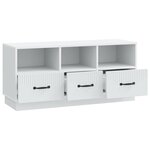 vidaXL Meuble TV Blanc 102 x 34 5 x 47 cm Bois d'ingénierie