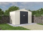 Abri de jardin métal "Nebraska" - 5.30 m² - Beige/Gris anthracite