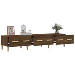 vidaXL Meuble TV Chêne marron 150x34 5x30 cm Bois d'ingénierie