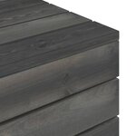 vidaXL Salon palette de jardin 6 Pièces Bois de pin massif Gris foncé