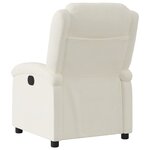 vidaXL Fauteuil inclinable Crème Velours