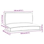 vidaXL Set de coussins de palette 2 Pièces Rouge bordeaux