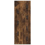 vidaXL Porte-manteau mural Montage mural Chêne fumé 30 x 1.5 x 80 cm