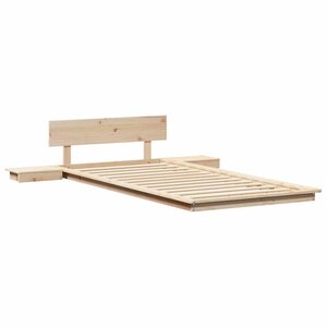 vidaXL Cadre de lit Marron 90 x 200 cm bois