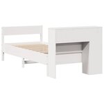 vidaXL Lit bibliothèque sans matelas blanc 75x190cm bois de pin massif