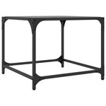 vidaXL Tables basses avec dessus en verre noir 2 Pièces 50x50x40 cm acier