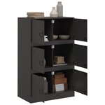 vidaXL Buffet noir 67x39x107 cm acier