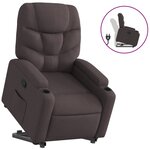 vidaXL Fauteuil inclinable marron foncé tissu