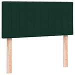 vidaXL Sommier à lattes de lit et matelas vert foncé 80x220 cm velours