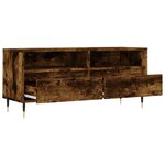 vidaXL Meuble TV chêne fumé 100x34 5x44 5 cm bois d'ingénierie