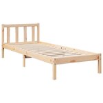 vidaXL Cadre de lit extra long sans matelas 100x210 cm bois massif pin