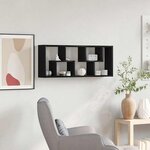 vidaXL Étagère murale Chêne noir 36x16x90 cm Bois d'ingénierie