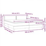 vidaXL Sommier à lattes de lit et matelas gris foncé 180x210cm velours