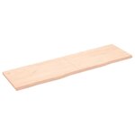vidaXL Étagère murale 180x50x(2-4) cm bois de chêne massif non traité