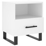 vidaXL Tables de chevet 2 Pièces blanc 40x35x47 5 cm bois d’ingénierie