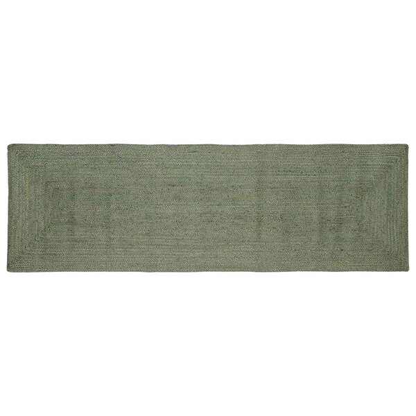 vidaXL Tapis de surface Rectangulaire Vert olive 80 x 200 cm Jute