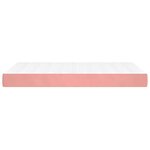 vidaXL Matelas de lit à ressorts ensachés fermeté moyenne rose 120x220x20 cm velours