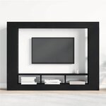 vidaXL Meuble TV Chêne noir 152 x 22 x 113 cm Bois d'ingénierie