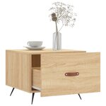 vidaXL Table basse Chêne sonoma 50x50x40 cm Bois d'ingénierie