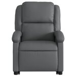 vidaXL Fauteuil inclinable de massage électrique gris similicuir