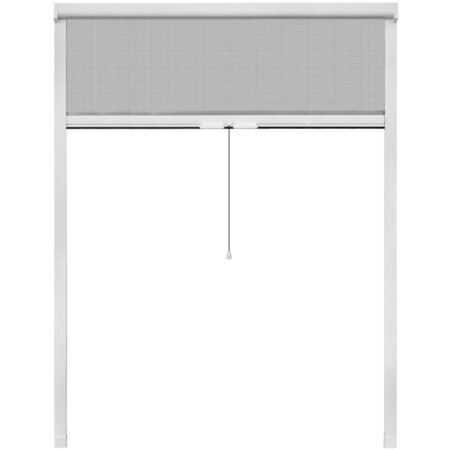 Vidaxl moustiquaire à rouleau pour fenêtres blanc 140 x 170 cm