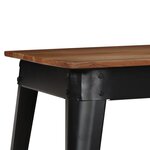 vidaXL Table à manger Bois d'acacia massif et acier 120x60x76 cm