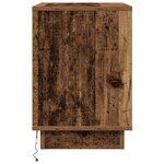 vidaXL Armoires de chevet avec lumières LED 2 Pièces Vieux bois 50x34 5x50 cm