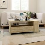 vidaXL Table basse chêne sonoma 102x55x42 cm bois d'ingénierie