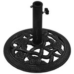 vidaXL Socle de parasol Noir 40x40x32 cm Fonte