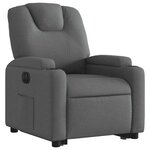 vidaXL Fauteuil inclinable électrique gris foncé tissu
