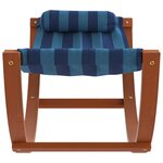 vidaXL Hamac à bascule pour enfants rayure bleue tissu