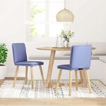 vidaXL Chaises à manger lot de 2 bleu jean tissu