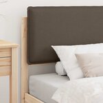 vidaXL Cadre de lit avec tête de lit rembourrée Taupe 75 x 190 cm