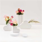Vase en céramique soleil blanc 20 cm