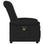 vidaXL Fauteuil de massage inclinable électrique Noir Tissu