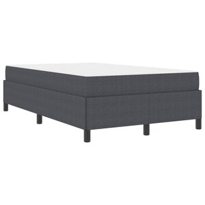 vidaXL Cadre de lit avec matelas Gris foncé 120 x 200 cm tissu