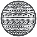 vidaXL Tapis d'extérieur noir Ø200 cm PP