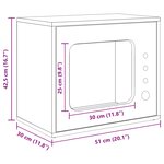 vidaXL Maison pour chat Blanc Brillant 51 x 30 x 42 cm