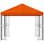 vidaXL Pavillon 3 x 3 m Orange Polyester et Acier 190 gsm