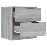 vidaXL Tables de chevet 2 Pièces Sonoma gris Bois d'ingénierie
