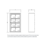 Bloc collectif Leabox 2x4  grade 3  simple face  intérieur  fixation murale  ivoire ral 1015 finition brillante
