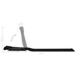 vidaXL Tapis de plage pliables 2 Pièces Acier et tissu Noir