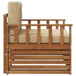 vidaXL Canapé d’extérieur Bois d'acacia massif et polyester