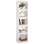 Vidaxl bibliothèque/séparateur de pièce blanc 40x30x167 5cm pin massif