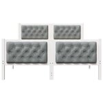 vidaXL Cadre de lit Gris clair 150 x 200 cm Pin massif