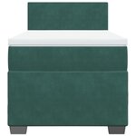 vidaXL Sommier à lattes de lit et matelas Vert foncé 80x200 cm Velours